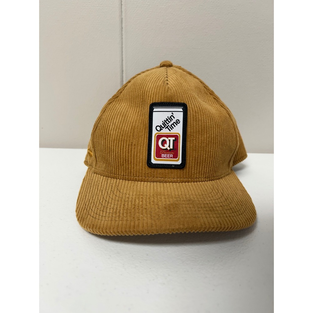 Pukka QuikTrip Quittin Time Beer Hat Mens OSFM Mustard Yellow Corduroy Snapback